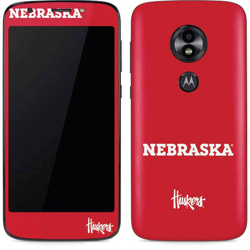 University of Nebraska Red Moto E5 Play Skin